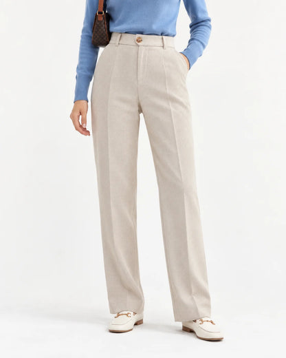 Textured High-Waist Trousers