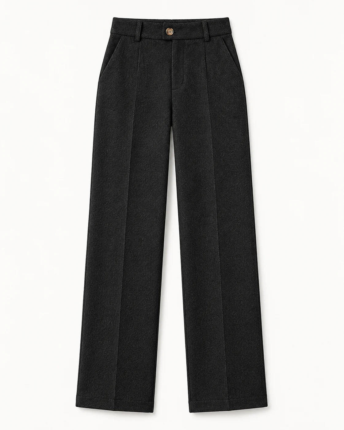 Textured High-Waist Trousers
