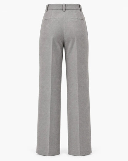 Textured High-Waist Trousers